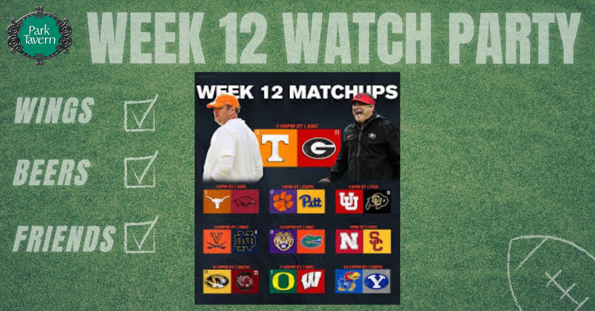 College Football Week 12 Doors Open at 11AM